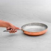 Pure Copper Saute Pan with Heat Resistant Handle for Cooking – Tin Coated (Kalai) – Handcrafted Hammered & Traditional Design